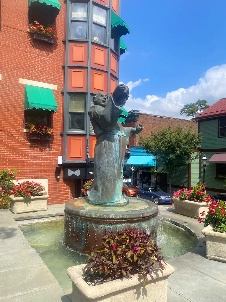 Side View of Father Quinn Statue